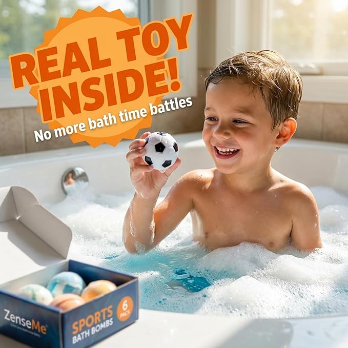 Bath Bombs For Boys W/Educational Flash Cards - Image 5
