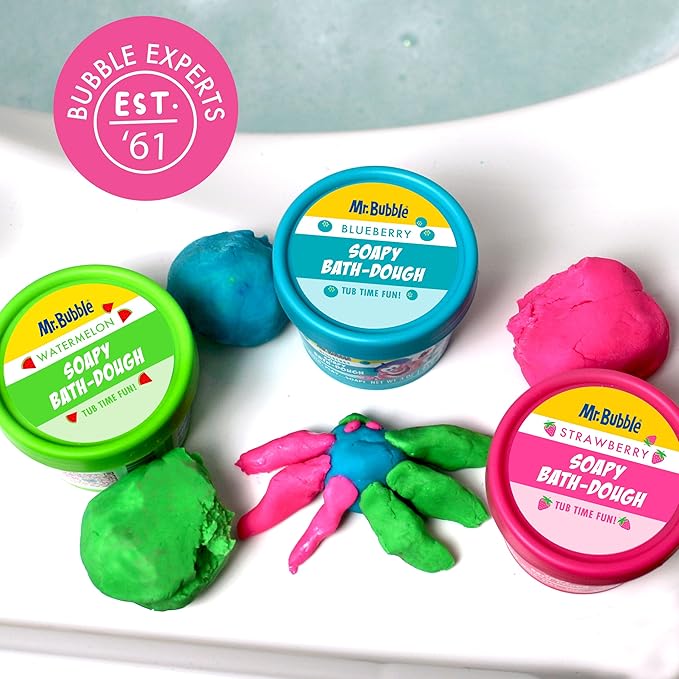 Mr. Bubble Soapy Bath Dough, Three Assorted Colors and Scents - Image 8