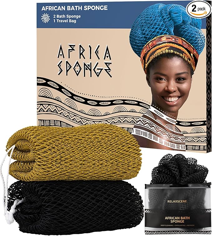 African Net Sponge Black and AntiGolden by RelaxScene