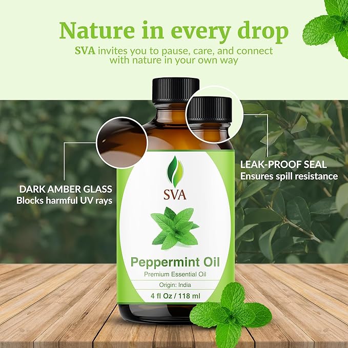 SVA Peppermint Essential Oil – 4 Fl Oz – 100% Natural Peppermint Oil - Image 7