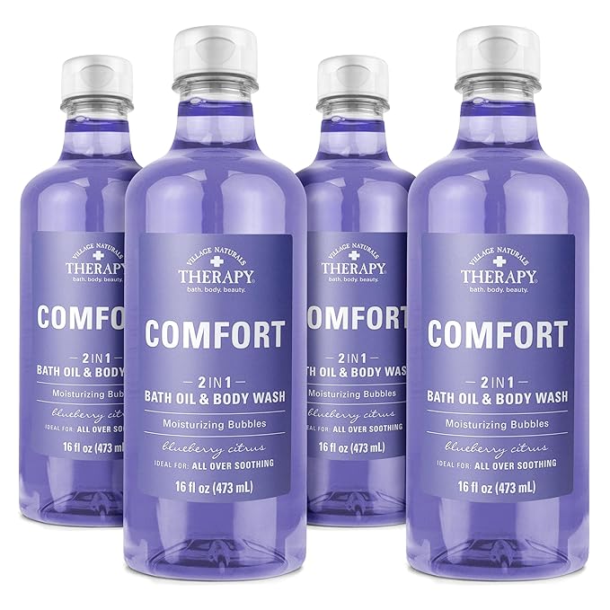 Village Naturals Therapy, Comfort 2-in-1 Foaming Bath Oil & Body Wash, 16 oz by VillageNaturalsTherapy