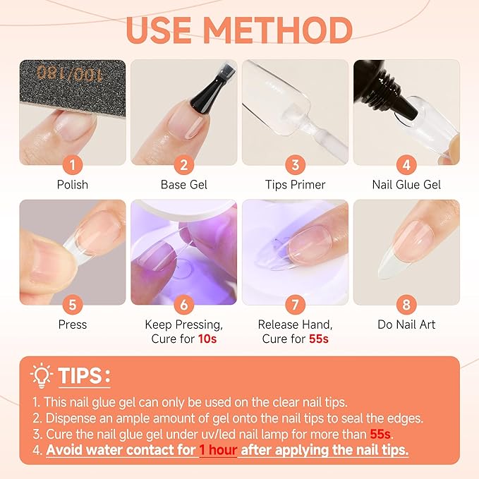 UNA GELLA Solid Nail Glue Gel 15ml Lamp Curing Needed Solid Soak Off U V/LED - Image 7