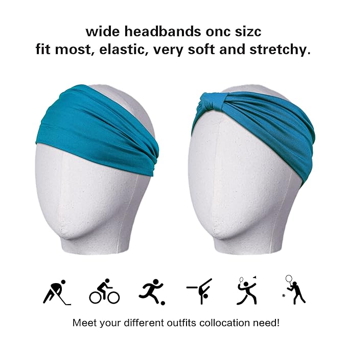 GiLi 2 Pack Wide Headbands for Women Boho African Knotted Non Slip Fashion Hair - Image 5