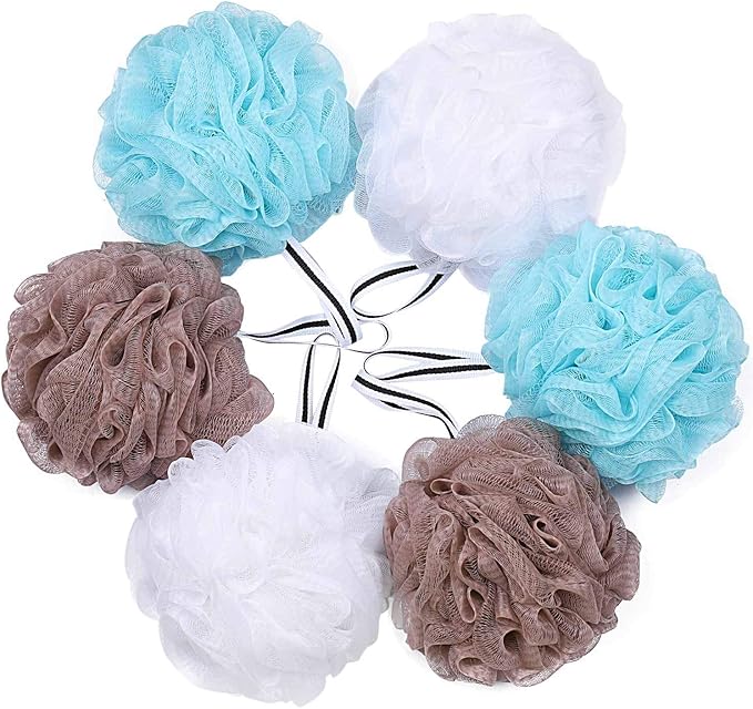 Bath Loofah Shower Sponge Pouf Body Scrubber Exfoliator Scrubber Ball by Tbestmax