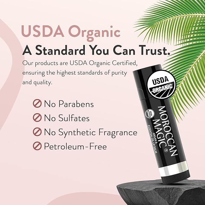 Moroccan Magic Organic Manuka Honey Lip Balm 3 Pack | Ultra-Hydrating Argan & - Image 4