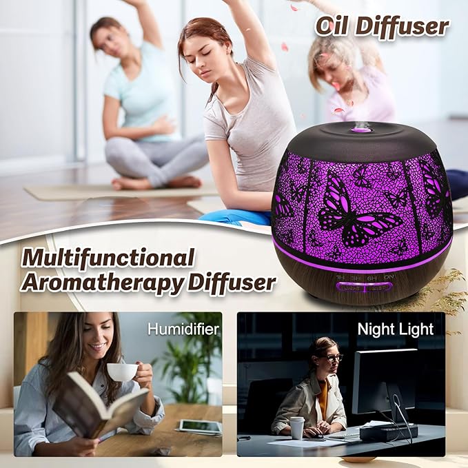 Roonbo Diffusers for Essential Oils Large Room 400ml, Essential Oil Diffuser - Image 4