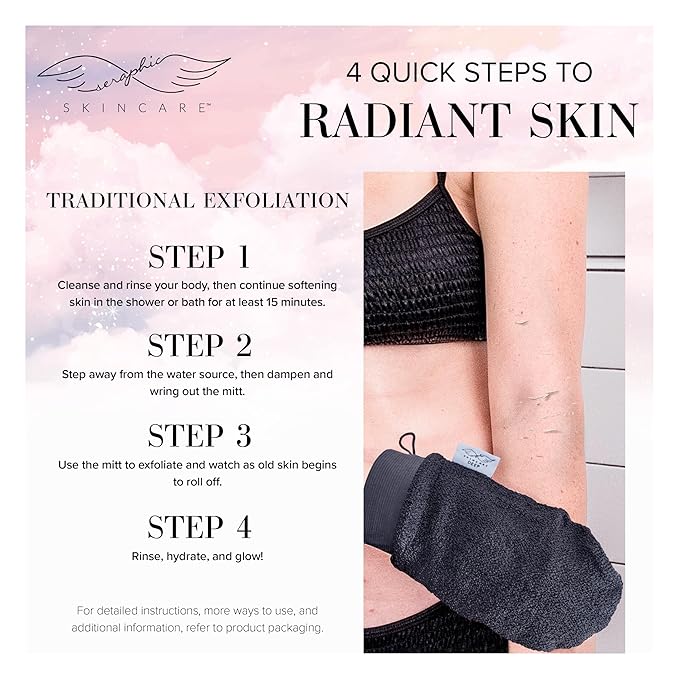 Seraphic Skincare Premium Exfoliating Mitt - Image 4