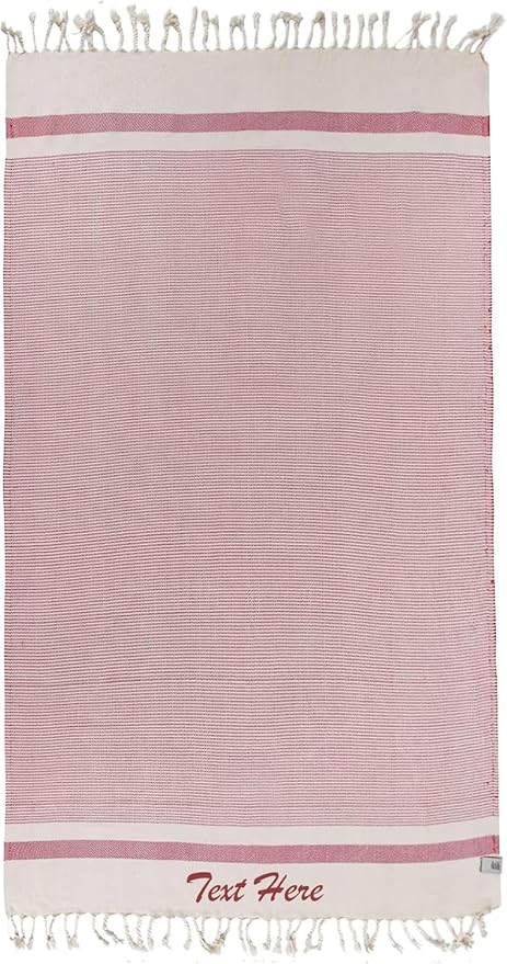 Personalized Embroidered Beach Towel | Throw Blanket, Easy Carry, Sand Free by LA%60HAMMAMFINELIVING