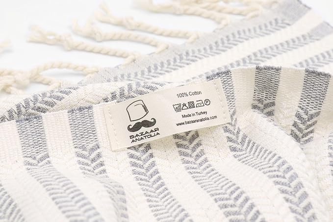 Bazaar Anatolia Turkish Beach Towel – 100% Cotton, Quick Dry, Sand Free Large - Image 8