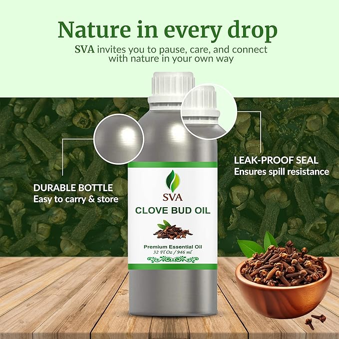 SVA Clove Bud Essential Oil – 32 Fl Oz – 100% Natural Clove Bud Oil - Image 7