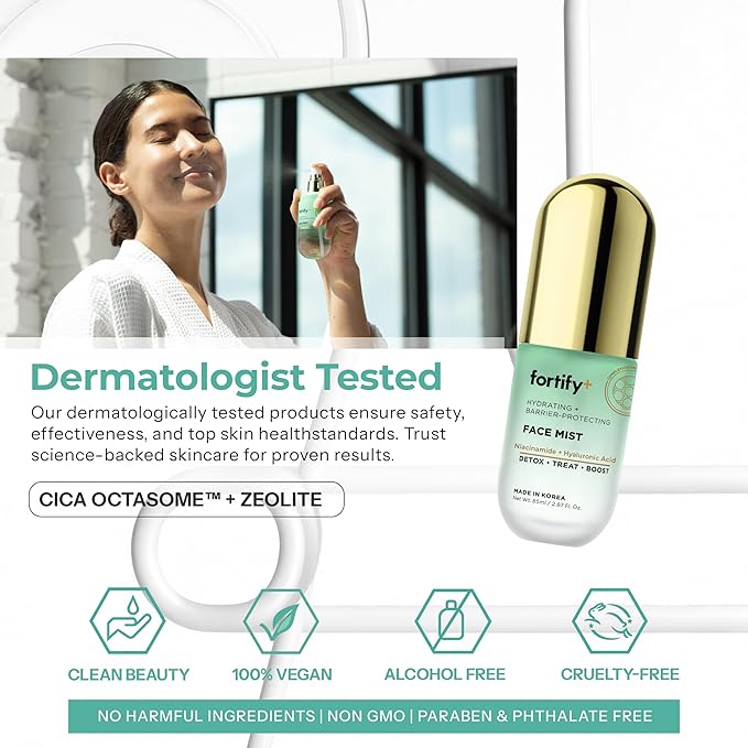 Fortify Skincare Niacinamide & Hyaluronic Acid Face Mist – 3-in-1: Detox - Image 9