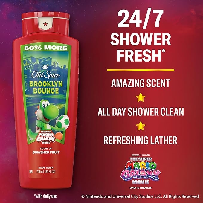 Old Spice Body & Face Wash for Men, x The Super Mario Galaxy Movie, 3X Defense - Image 2