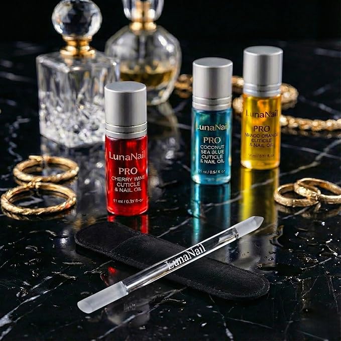 Double-Sided Czech Crystal Glass Cuticle Pusher | Premium Etched Manicure Stick - Image 3