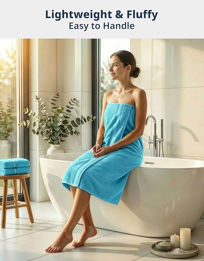 LANE LINEN Luxury Towel Set for Bathroom – 12-Pack 100% Cotton Towels, Zero - Image 2