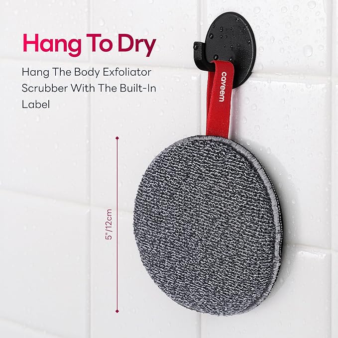 Caveem Exfoliating Body Scrubber, Extra Rough Shower Exfoliator Sponge - Image 7