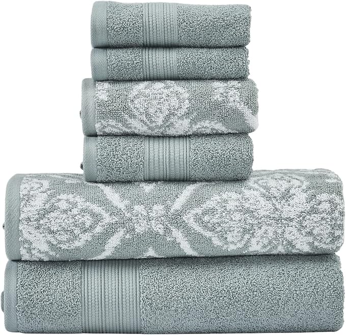 Modern Threads Amaris 6-Piece Reversible Yarn Dyed Jacquard Towel Set by ModernThreads