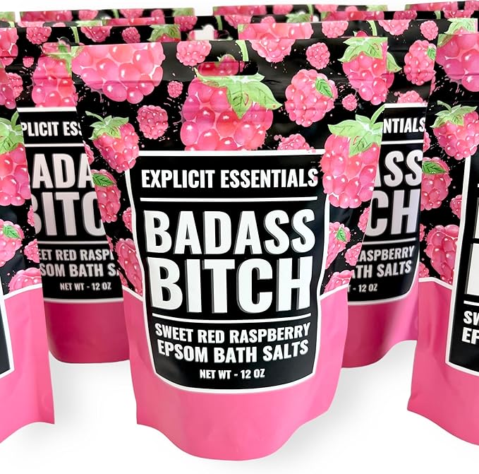 Explicit Essentials Bath Salts for Women, 12oz Raspberry Epsom Salts - Image 8