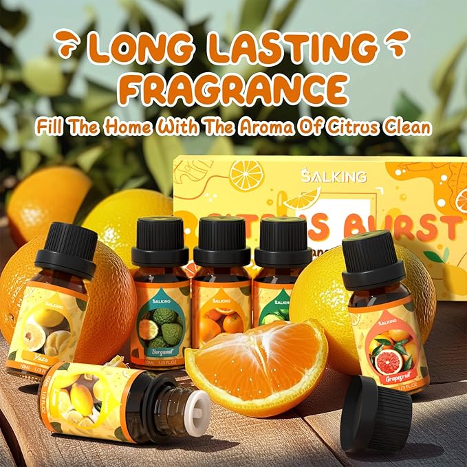 SALKING Citrus Burst Essential Oil Set, Premium Fragrance Oil - Image 6