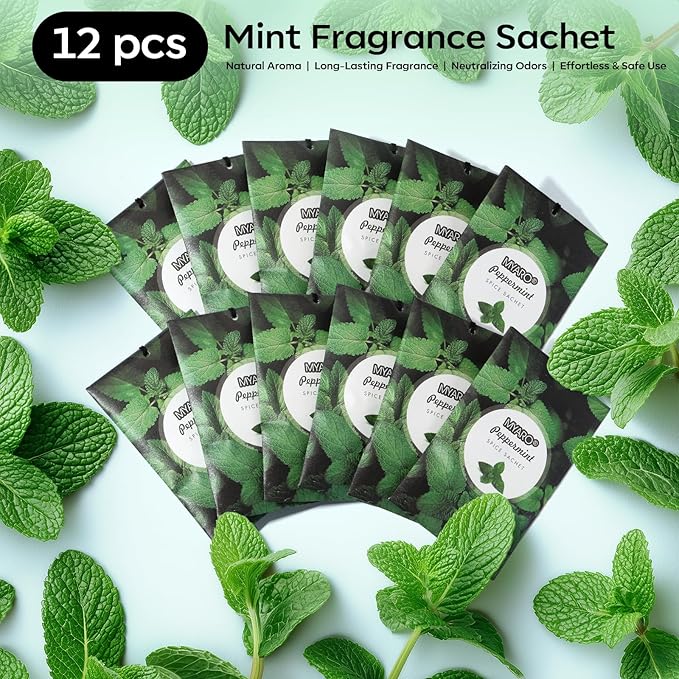 MYARO 12 Pack Peppermint Scented Sachets - Image 5