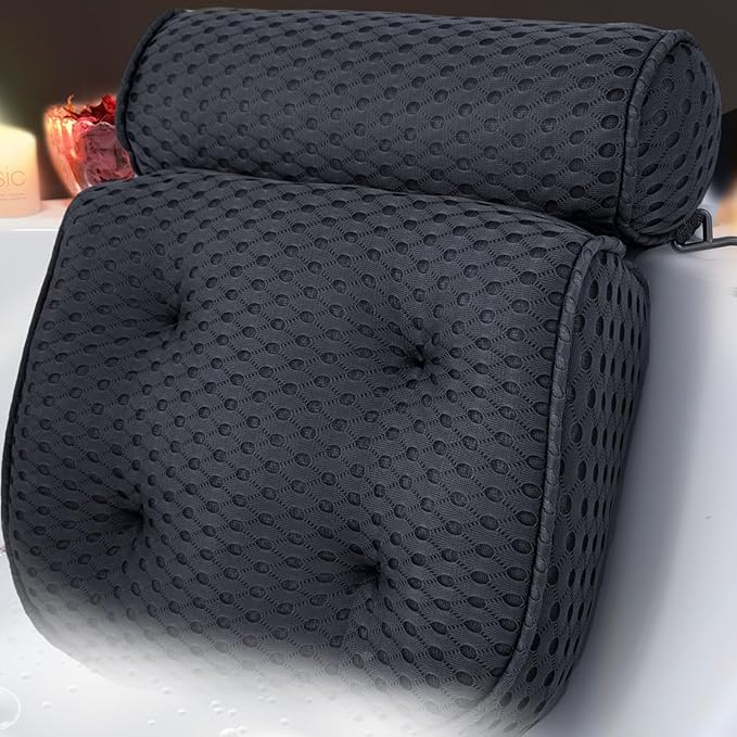 AEROiVi Luxury Bath Pillows for Tub，Bath Pillow Bathtub Pillows for Head and by AEROiVi