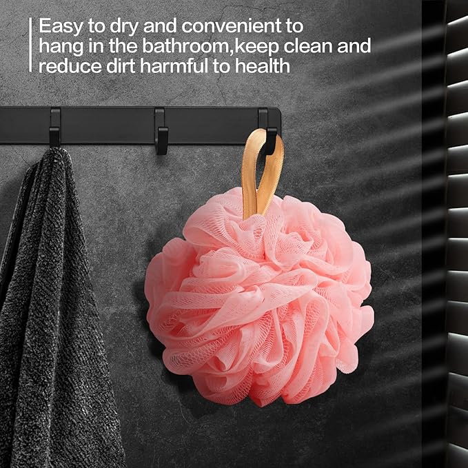 Fishent Bath Loofah Sponge, 3 Pack loofahs Exfoliating Body Scrubber, 60g Soft - Image 4