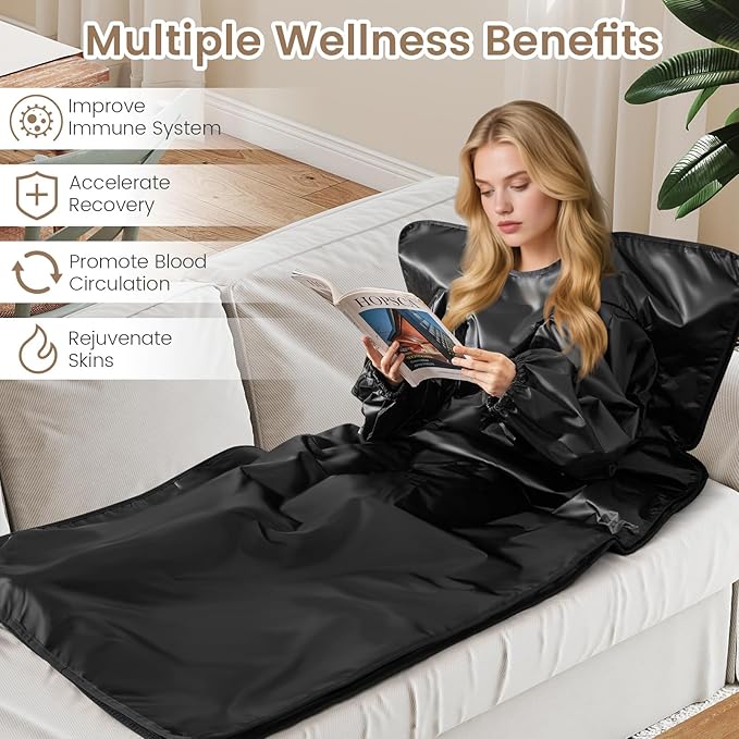 ARLIME Infrared Sauna Blanket, Portable Full-Body Home Sauna Blanket, 90-180°F - Image 9