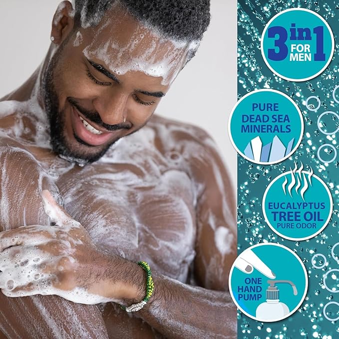 Dead Sea Collection Eucalyptus Mint Men’s Body Wash – 3 in 1 Body Wash - Image 5