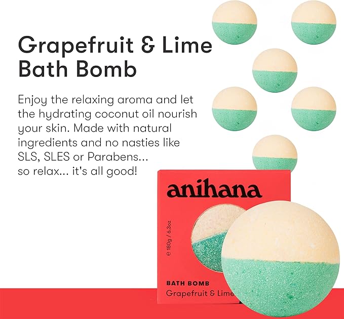 ANIHANA Bath Bomb with Coconut Oil, Paraben Free, Hand-Crafted Luxury Fizzers - Image 2