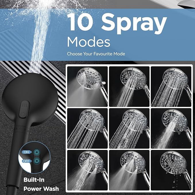 Dual Filtered Shower Heads Combo, High Pressure Rain Shower Head - Image 7