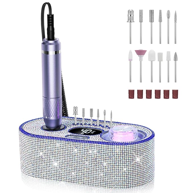 JOSGLOI Electric Nail Drill Professional: Shiny 40000RPM Electric Nail File Kit by JOSGLOI