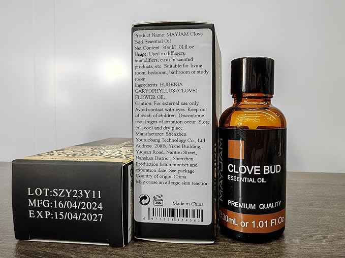 MAYJAM Clove Bud Essential Oil, Premium Pure Essential Oils, 1.01FL.OZ Clove - Image 8