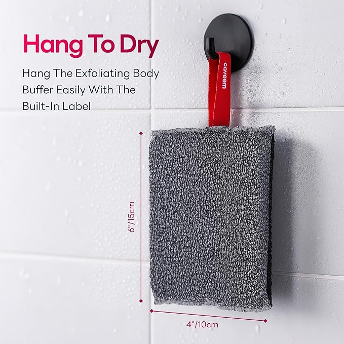 Caveem Exfoliating Body Scrubber, Large Bath and Body Scrub Buffer, Dual - Image 7