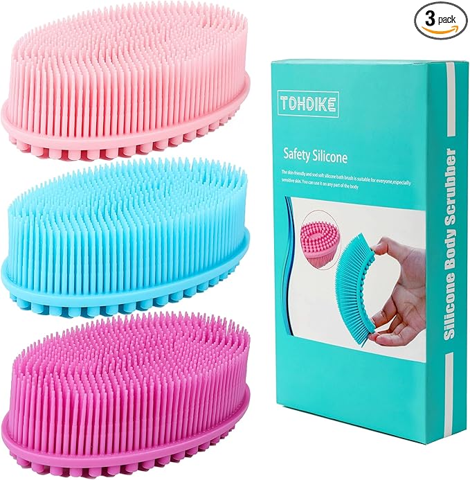 TDHDIKE Silicone Body Scrubber Loofah by TDHDIKE