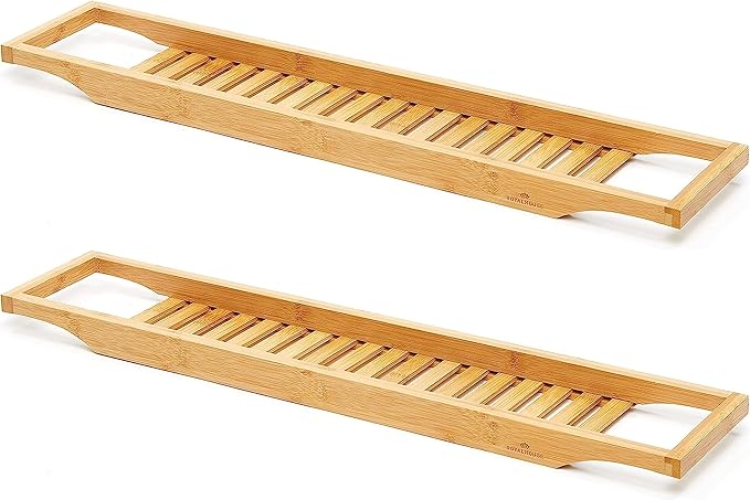 RoyalHouse Bamboo Bath Caddy Tray by RoyalHouse
