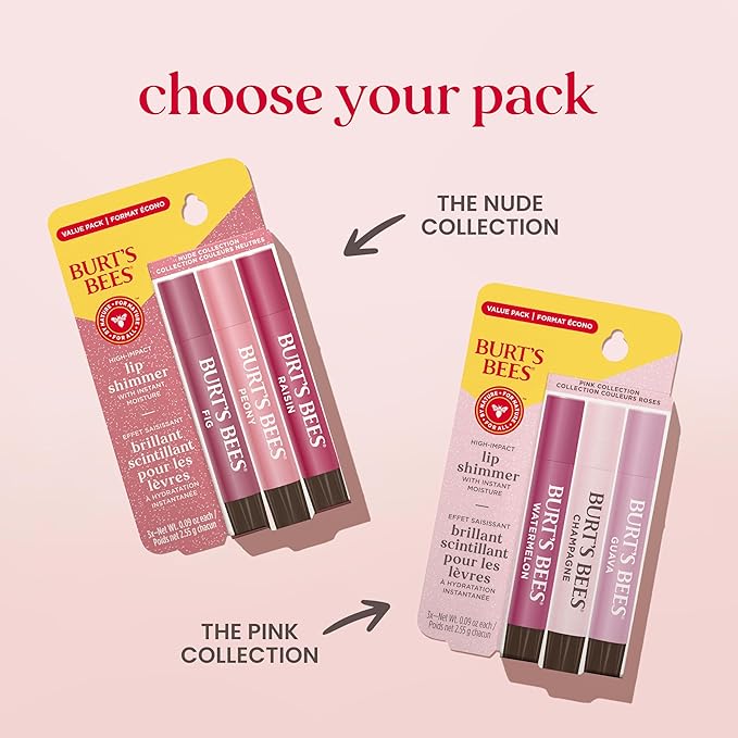 Burt's Bees Lip Shimmer Nude Collection, Tinted Lip Balm Stick, Moisturizing - Image 11