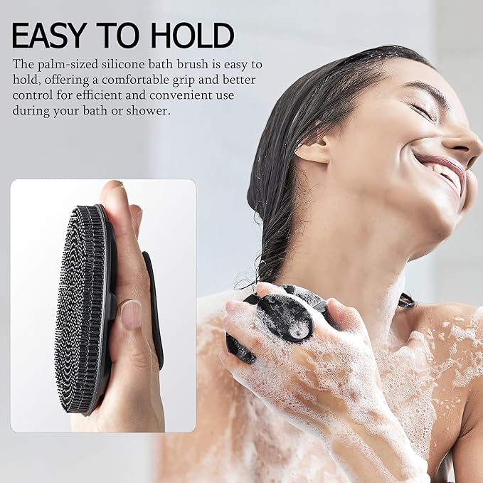 INNERNEED Food-Grade Soft Silicone Body Scrubber Shower Brush Handheld - Image 4