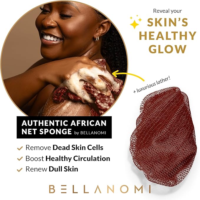 BELLANOMI African Exfoliating Net Sponge, Ethically sourced from Nigeria - Image 5