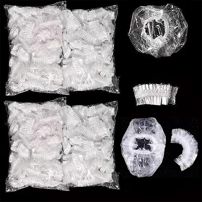 400 Pack Disposable Ear Covers for Shower Waterproof, Ear Shower Caps Hair Dye by Unknown