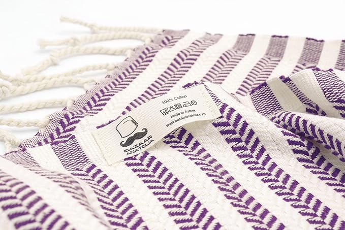 Bazaar Anatolia Turkish Beach Towel – 100% Cotton, Quick Dry, Sand Free Decor - Image 9