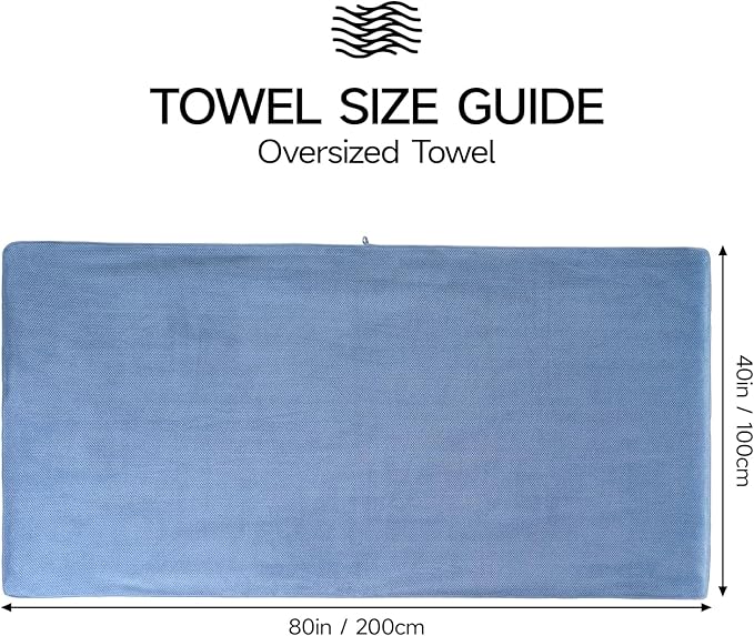 REDKISS Pack of 1 Jumbo Bath Sheet, 40 x 80 Inches Microfiber Oversized Bath - Image 4
