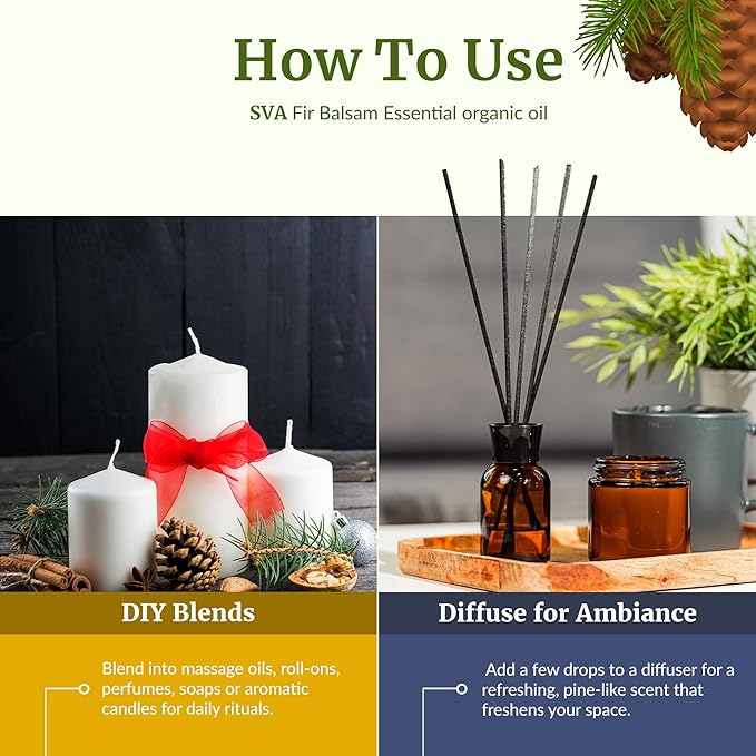 SVA Fir Balsam Essential Oil Organic – 1 Fl Oz – 100% Natural Organic Fir Oil - Image 6