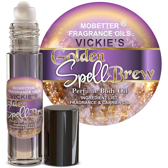 MOBETTER FRAGRANCE OILS Vickies Golden Spell Brew Perfume Women Body Oil 10ml by MOBETTERFRAGRANCEOILS