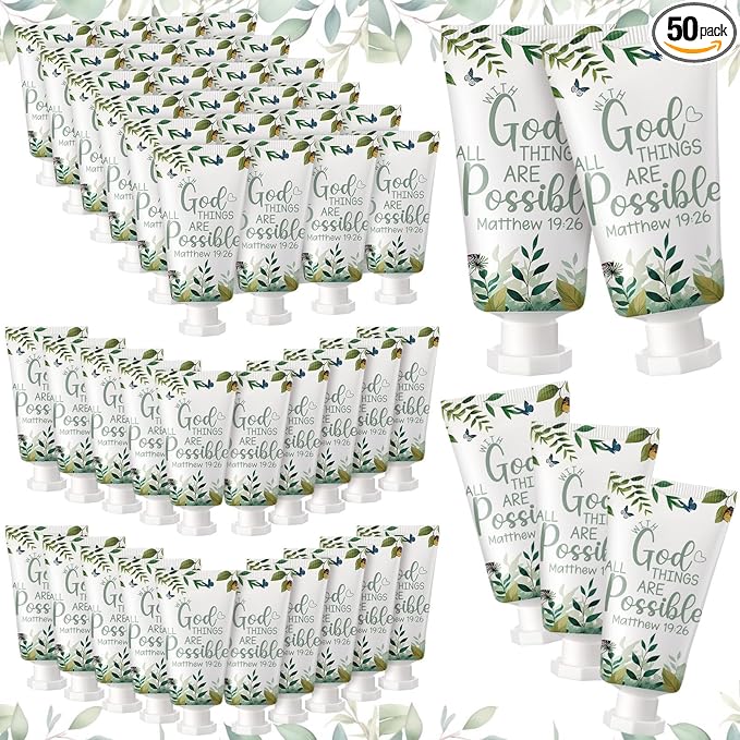 50 Pack Christian Hand Lotion Bulk Gifts by Heigble