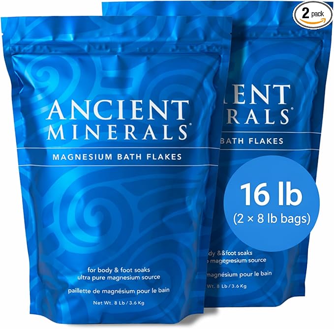 Ancient Minerals Magnesium Bath Flakes – Pure Zechstein Magnesium Chloride by ANCIENTMINERALS