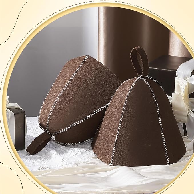 JaGely Sauna Hat for Men Women Sauna Hat Vaporarium Cap Russian Banya Cap for - Image 6