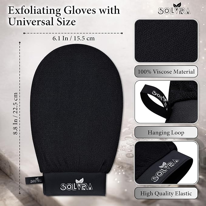 Exfoliating glove for Shower & Exfoliating body scrubber – 100% Vegan Viscose - Image 2