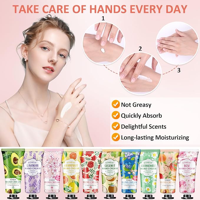 KONEUK 112 Pack Moisturizing Hand Cream Set, Mothers Day Gifts - Image 4