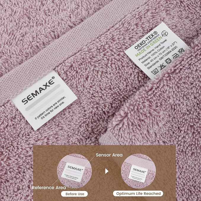 SEMAXE Purple Bath Towel, 100% Cotton Bath Towel - Image 4