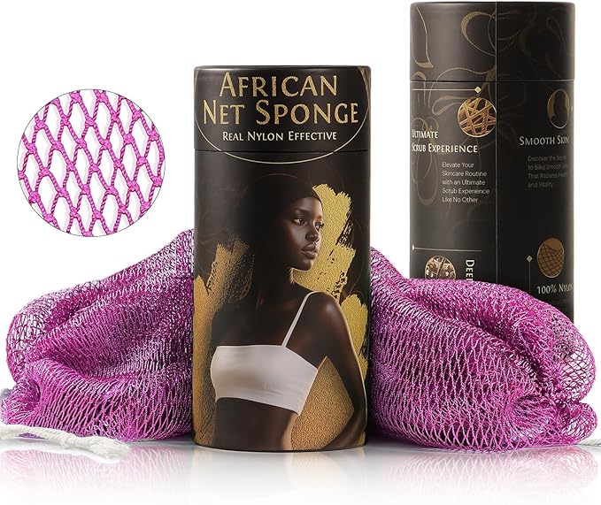 African Net Sponge Authentic Exfoliating Body Scrubber by SpiralScgv