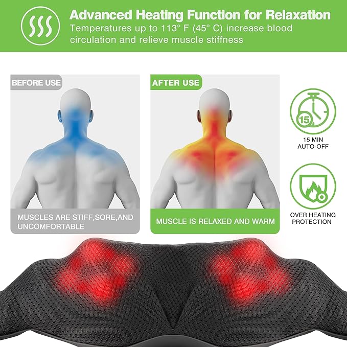 cotsoco Cordless Shiatsu Neck and Shoulder Massager - Image 7
